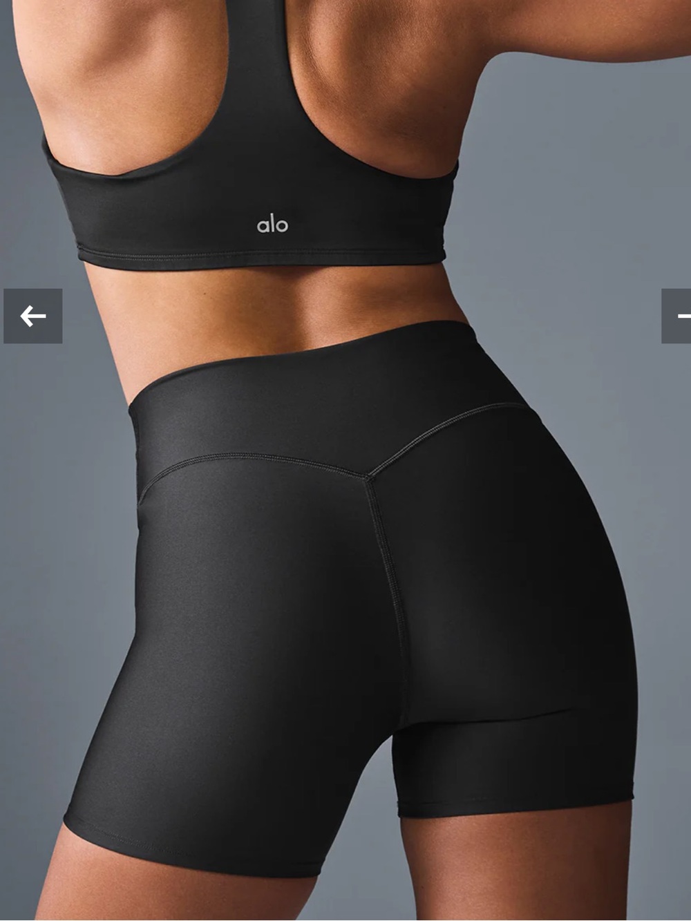 ALO Yoga High-Waist Black Airlift Energy Bike Shorts - Picture 5 of 6